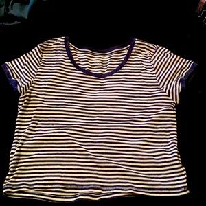Striped tee. Large but fits like small